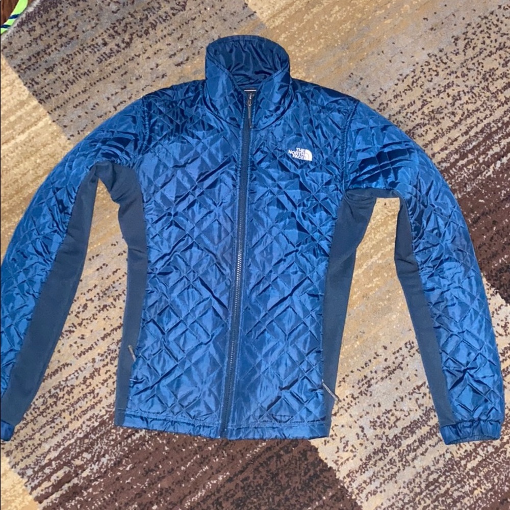 Teal north face jacket
